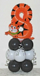 AGE 8 - 8TH BIRTHDAY - BALLOON DISPLAY TABLE DECORATION KIT - NO HELIUM NEEDED - Picture 1 of 10