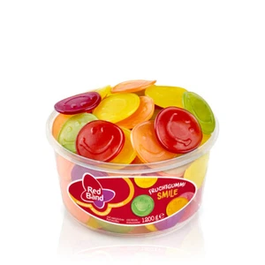 Red Band Smile Fruchtgummi Smileys Gesichter 5fach sortiert 1200g - Picture 1 of 1