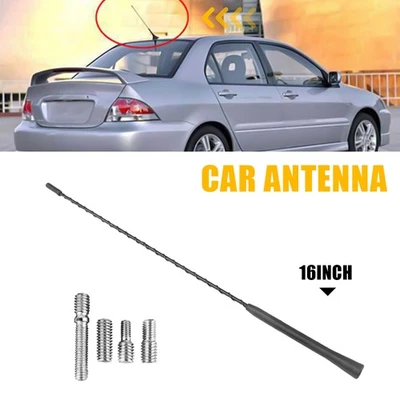 16inch Antenna Car Mast Aerial Roof A/FM Vehicle Radio Universal Signal Booster - Image 1 of 4