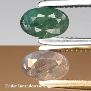 💎 0.36ct 5x3.2mm Oval Natural Green Alexandrite - Russia Gemstone - Picture 1 of 6
