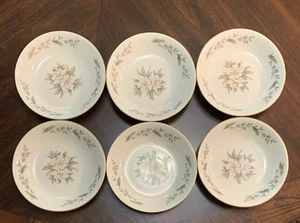 Embassy Vitrified China EMB56 Schüssel Obst Dessert Sauce Floral Center Rim Set (6) - Bild 1 von 14