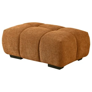 Coaster Camacho Rectangular Fabric Upholstered Tufted Ottoman Orange - Picture 1 of 7