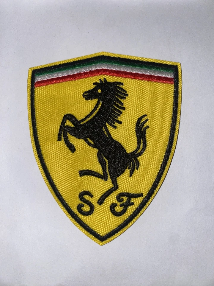 Ferrari Team Logo Crest 3in Embroidered Iron-on Patch - Image 1 of 1