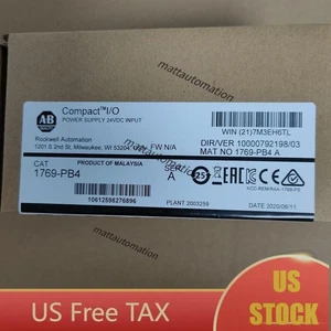 New Factory AB 1769-PB4 SER A CompactLogix Power Supply 1769PB4 US Free Tax - Picture 1 of 4