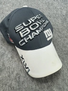 NFL Super Bowl XLVI Champions New York Giants Cap Hat Gray White Reebok - Picture 1 of 6