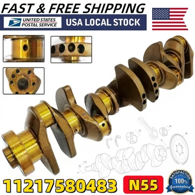New Engine Crankshaft #11217580483 For BMW F07 F10 F30 335i 535i N55 3.0L 11-18 - Image 1 of 4