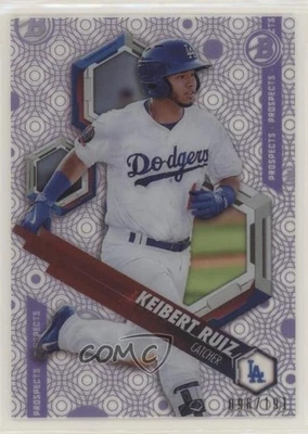 2018 Bowman High Tek Pattern 1 Circles Purple Rainbow Diffractor Keibert Ruiz - Image 1 of 2