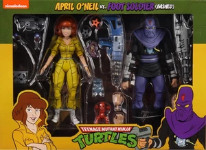 NECA Teenage Mutant Ninja Turtles  April O'Neil and Foot Soldier 2 Pack - Picture 1 of 2