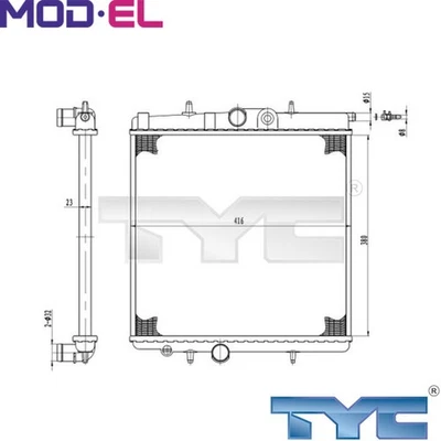RADIATOR ENGINE COOLING 726-0017-R FOR PEUGEOT 206+ KFW/KFU/KFV/KFX/KFT 1.4L - Image 1 of 4