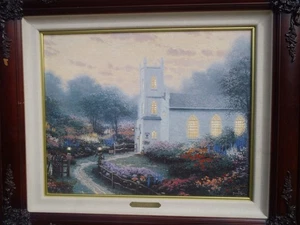 Thomas Kinkade Simple Faith Lithograph Numbered with COA 20x17 - Picture 1 of 17