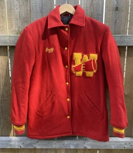Vintage 70s Marquarts Women “Peggy”Cheerleading 100% Wool Varsity Jacket Size S - Picture 1 of 10