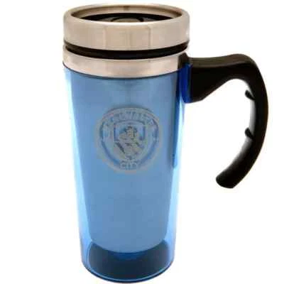 Manchester City FC Travel Mug  450ML Handled Thermal Coffee Official Merchandise - Image 1 of 4