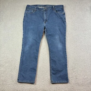 Salopette Carhartt Uomo Jeans Blu 42X29 Robusto Flex Vestibilità Dritta Denim Elasticizzata - Foto 1 di 13