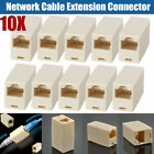 10X Rj45 Cat5e Modular Network Cable Connector Broadband Ethernet Joiner Plug Us