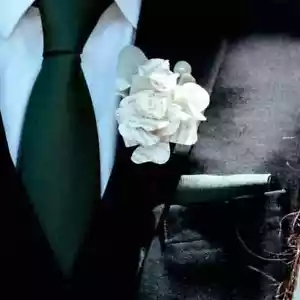 Boutonniere created with Book Pages - Picture 1 of 3