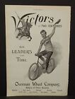 Harper's Weekly Single Page Victor Bicycles  Ad  C1890's A6#57