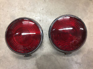 CATS EYE STOP 6" LAMPS NO 30 RED GLASS VINTAGE HOT ROD TROG SCTA SHOP CLEAN OUT 