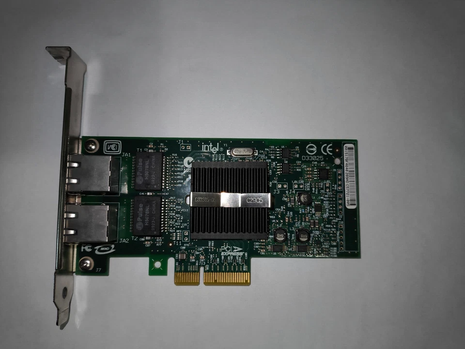 INTEL LAN CARD D33682 DUAL PORT NIC ETHERNET PCI-E CARD 0X3959 - Immagine 1 di 1