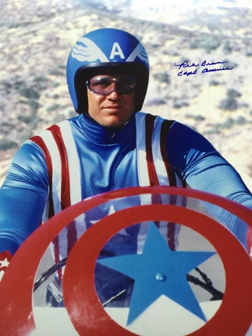 Captain America Reb Brown Signed LE 16x20 Color Photo Cover