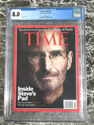 Steve Jobs Inside Steve's New Pad Time Magazine April 2010 CGC 8.0 iPad launch - Image 1 of 4