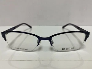 New Bebe Women Purrsuavive Half-Rim Glasses BB5110 51mm-16mm-135mm Case Included - Picture 1 of 3