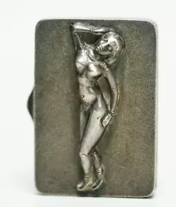 Antique Silver Nude Girl Asian Dancer Relief Vesta Case Match Holder Striker Box - Picture 1 of 14