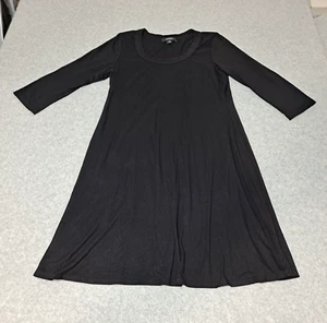 Karen Kane Dress Woman Large Black Tunic Classic Capsule Lagenlook Minimalist - Picture 1 of 8