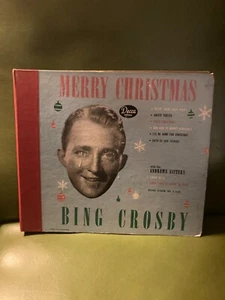 BING CROSBY ~Merry Christmas~ 78rpm 10" Box SET 3 Records Broken, For Cover - Picture 1 of 3