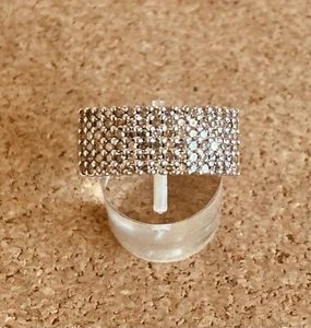 Secondhand Sterling Silver Eternity Ring set with 96 Diamonds..VGC - Picture 1 of 5