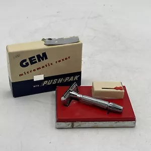Vintage Edelstein Mikroromatischer Rasierer in Box Etui mit Klingen Box Requisite Werbung - Bild 1 von 14