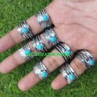 Wholesale Lot Turquoise Spinning Spinner Protection Rings 925 Silver Plated