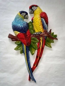 Capodimonte Parrots Wall Decor - Set 2 pcs - Picture 1 of 1