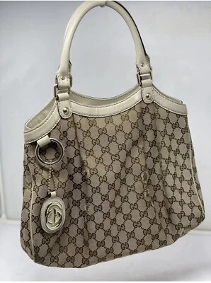 Bolso de Mano Gucci Off White Lona 1270638 Hobo Sukey Foto 1 de 4