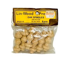Lin-Wood Products Oak Spindles 3/4” x 1-1/2”  SPOP-5-6 - Unopened package 6Pcs