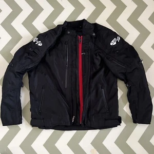 Joe Rocket Biker Padded Jacket Black L 23x26.5 - Picture 1 of 6