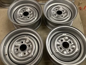 LOTUS CORTINA GENUINE MK 1 881A STEEL WHEELS 5.5J X 13” x 4. MULTIPLE FITMENT - Picture 1 of 11