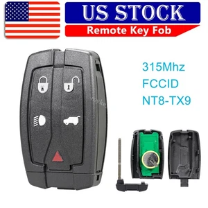 Smart Remote Key Fob + Blade For 2008 2009 2010 2011 2012 Land Rover LR2 NT8-TX9 - Picture 1 of 8