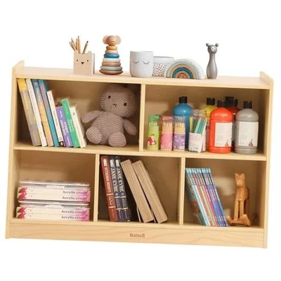 Toy Storage Organizer, 2-Shelf Montessori Bookshelf, 5-Section 5-Section-Medium - Image 1 of 4