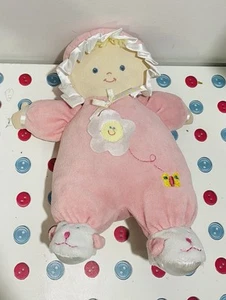 Kids Preferred Pink Velour Baby Doll Plush Bonnet Flower Butterfly 2010 Stuffed - Photo 1 sur 10