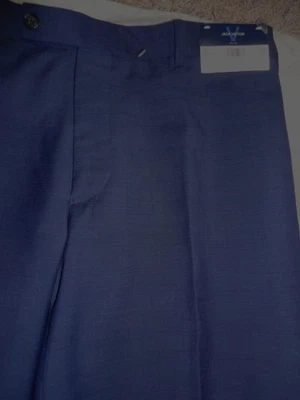 PANTALONES DE VESTIR JACK VICTOR ELITE Para Hombres LANA AZUL MARINO AJUSTADOS ~ 40 x SIN TERMINAR ~ NUEVOS Foto 1 de 4