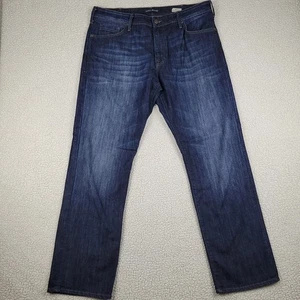 Pantalones de mezclilla Mavi Jeans para hombre 38x32 azul mate calce relajado pierna recta lavado oscuro - Imagen 1 de 14