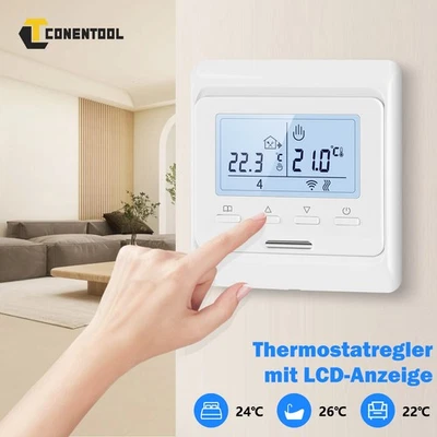 Thermostat Heizung Digital WiFi Raumthermostat Fußbodenheizung Fernsteuerung 16A - Bild 1 von 4