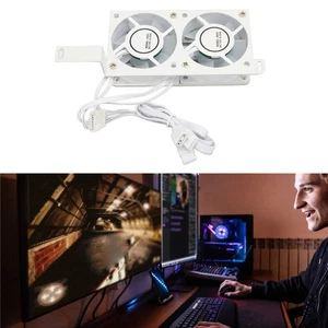 White Memory Cooling Fan Double 6025PWM 1000 To 3000RPM 5V 3Pin Aura Sync AR NEW - Zdjęcie 1 z 12