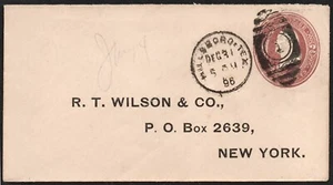 U2? UNITED STATES US postal stationery 2c , used , posted in 1896 - Picture 1 of 1