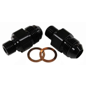 Aeroflow Transmission Cooler Fittings 1/4″ NPSM Thread to -6AN-4L60 4L60E x 2 - Picture 1 of 4