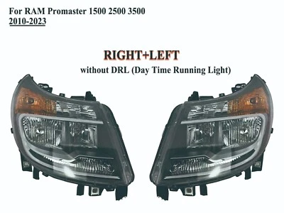 Pairs Left+Right Headlamp Headlight without DRL for 2010-2023 RAM Promaster - Image 1 of 4