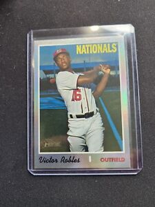 2019 Topps Heritage Baseball Silver Foil Victor Robles RC #701