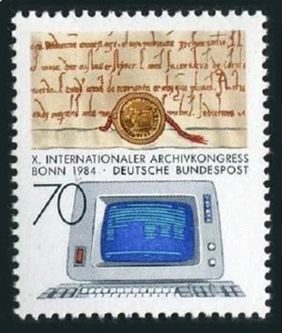 Germany 1425, MNH. Michel 1224. Archives Congress, Bonn, 1984. Medieval document - Picture 1 of 1