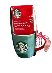 NUEVO Starbucks Juego de Regalo de Vacaciones Cacao Caliente 12 OZ Taza de Café de Navidad VERDE 2024 - Imagen 1 de 5