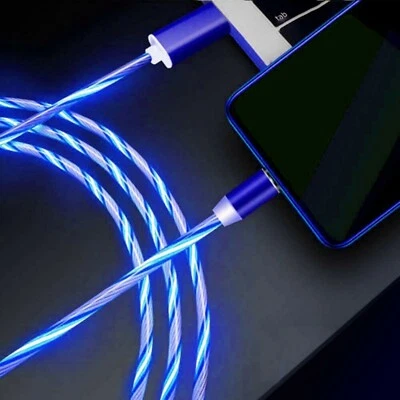 LED Fast Charging USB Charger Cable For iPhone 12/11 + Pro/XS Max/XR/X/8/7 8 PIN - Image 1 of 4